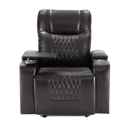 Fauteuil inclinable électrique en cuir PU Merax avec port de charge USB