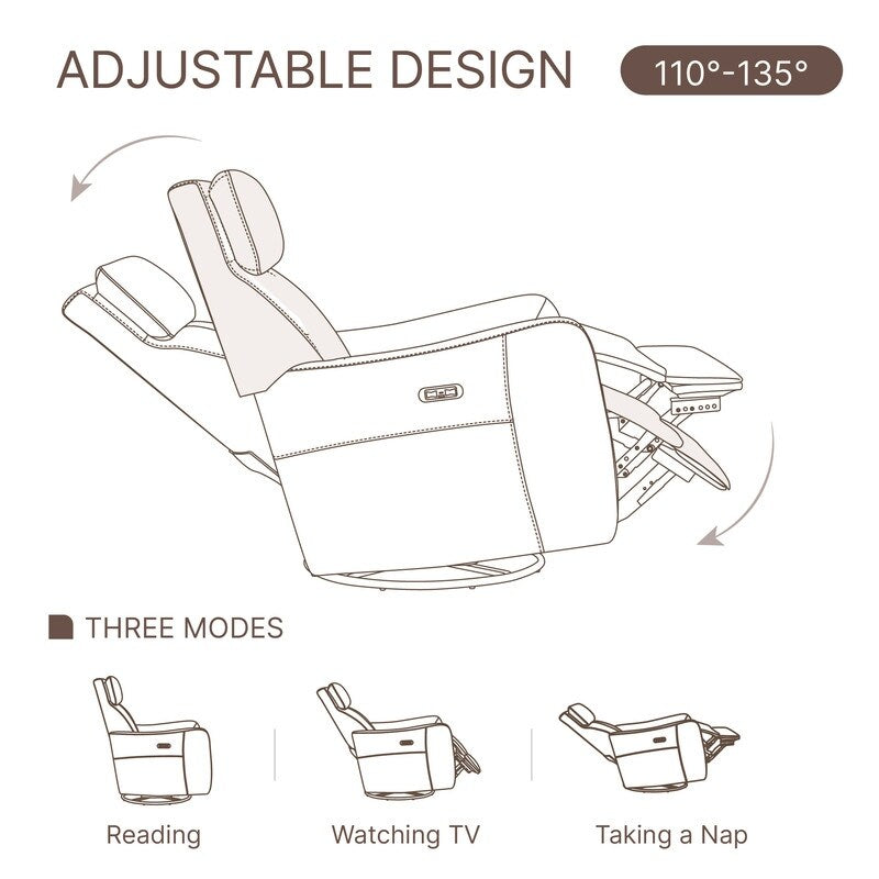 Fauteuil inclinable pivotant et inclinable Merlin Power