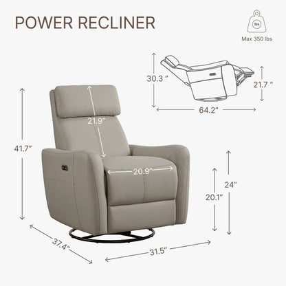 Fauteuil inclinable pivotant et inclinable Merlin Power