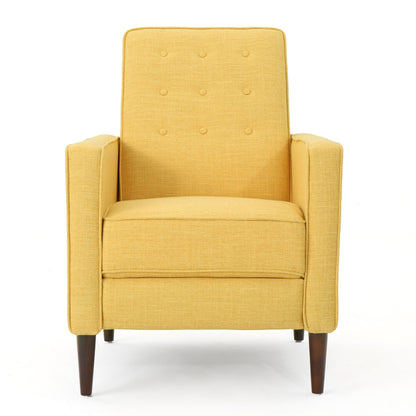 Fauteuil inclinable en tissu capitonné Mervynn de style milieu de siècle moderne par Christopher Knight Home
