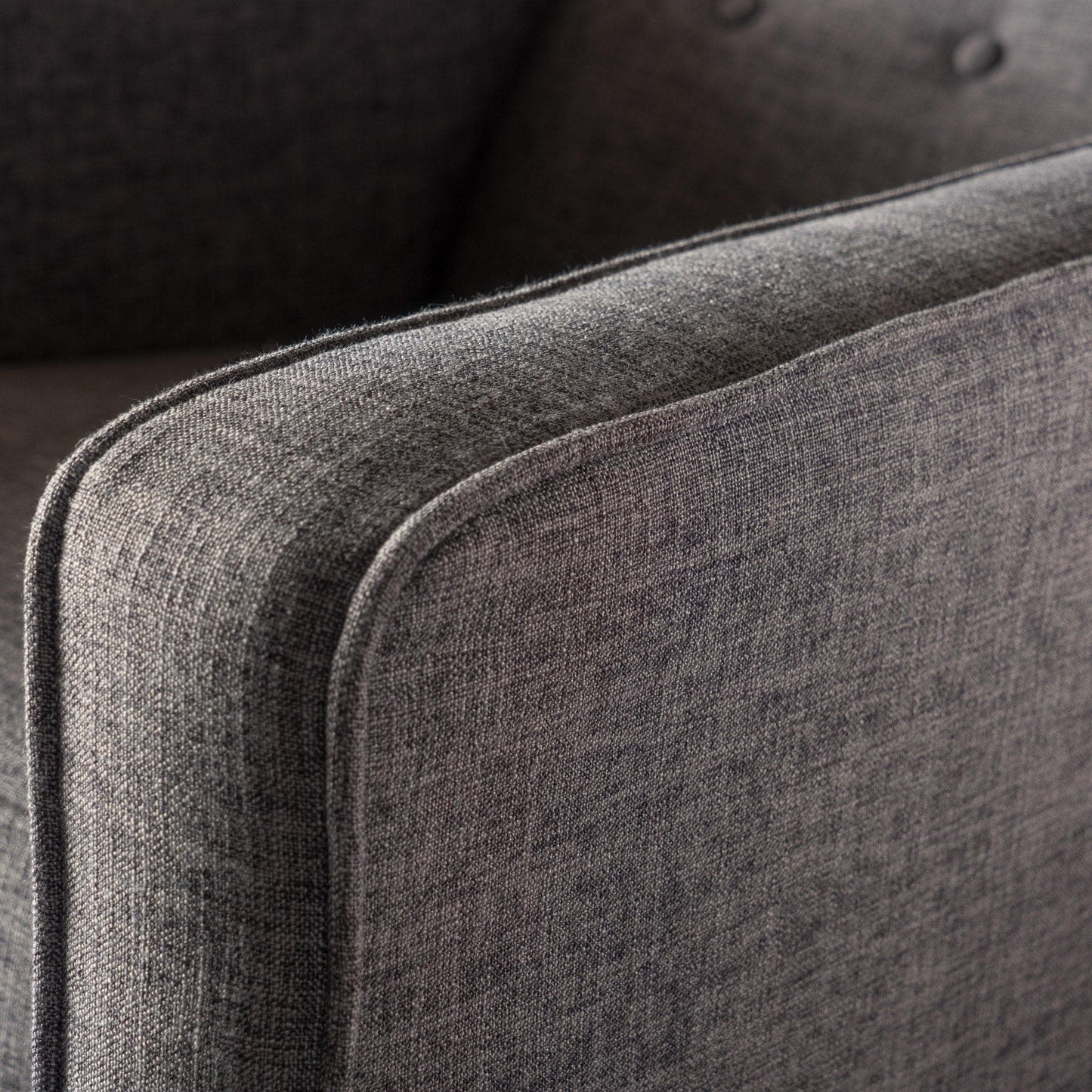 Fauteuil inclinable en tissu capitonné Mervynn de style milieu de siècle moderne par Christopher Knight Home