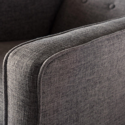 Fauteuil inclinable en tissu capitonné Mervynn de style milieu de siècle moderne par Christopher Knight Home