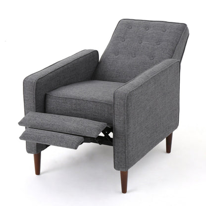 Fauteuil inclinable en tissu capitonné Mervynn de style milieu de siècle moderne par Christopher Knight Home