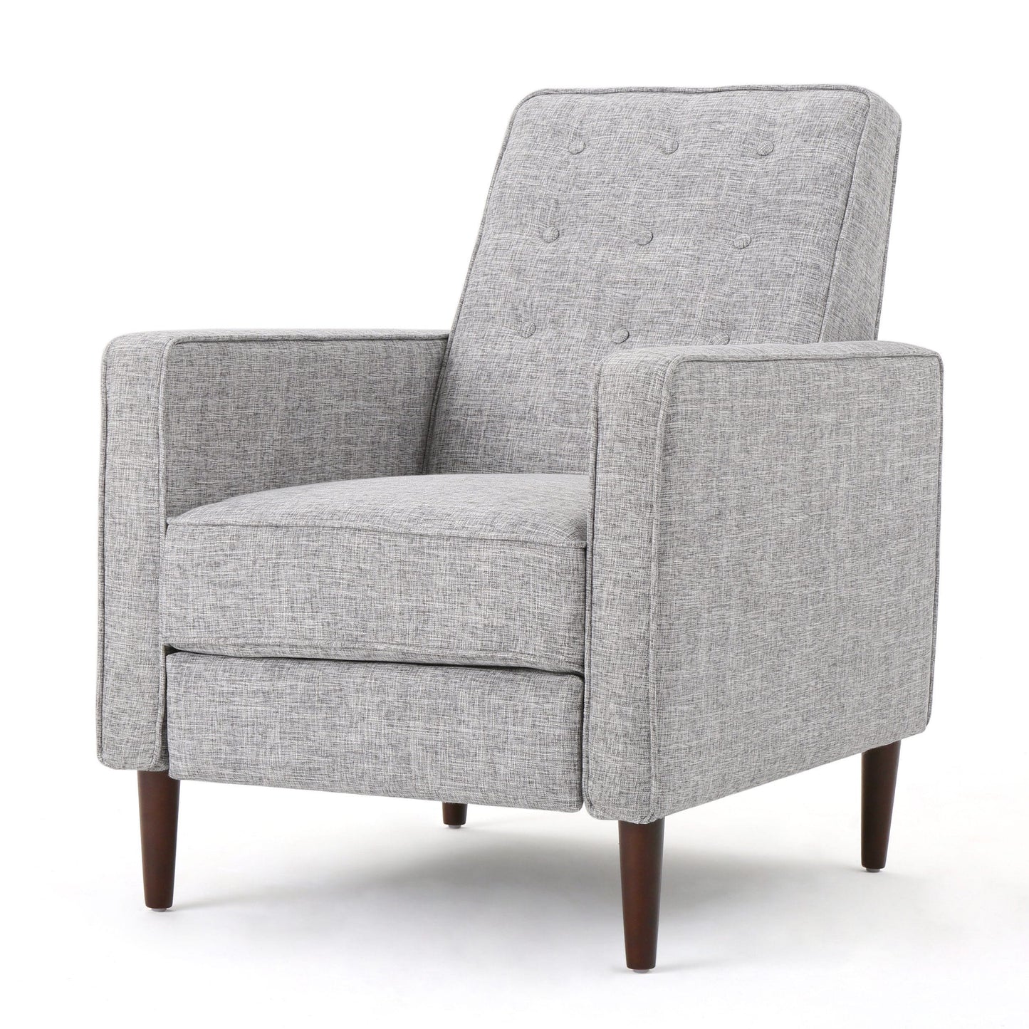 Fauteuil inclinable en tissu capitonné Mervynn de style milieu de siècle moderne par Christopher Knight Home