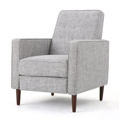 Fauteuil inclinable en tissu capitonné Mervynn de style milieu de siècle moderne par Christopher Knight Home