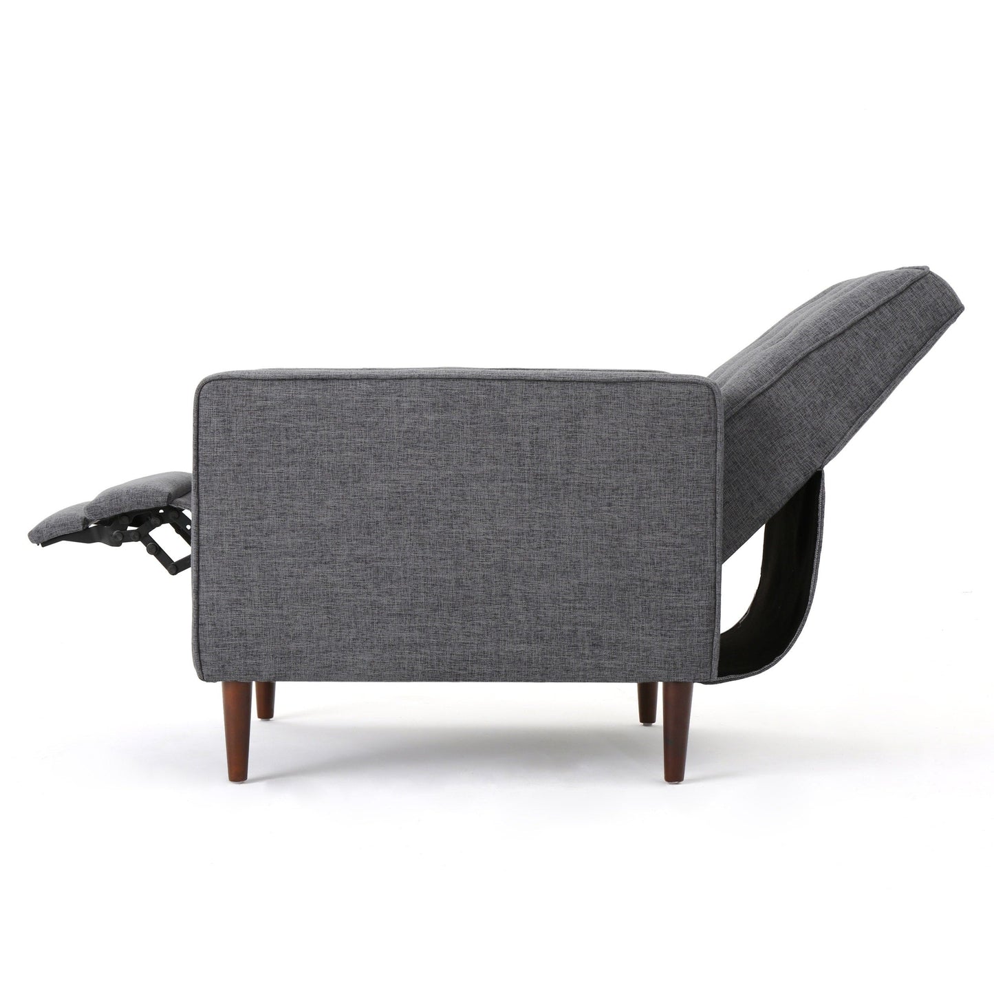 Fauteuil inclinable en tissu capitonné Mervynn de style milieu de siècle moderne par Christopher Knight Home