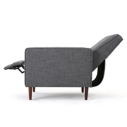 Fauteuil inclinable en tissu capitonné Mervynn de style milieu de siècle moderne par Christopher Knight Home