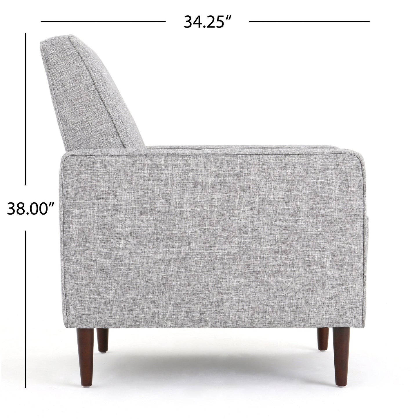 Fauteuil inclinable en tissu capitonné Mervynn de style milieu de siècle moderne par Christopher Knight Home