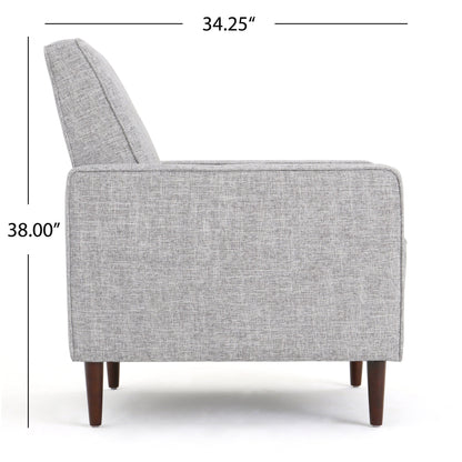 Fauteuil inclinable en tissu capitonné Mervynn de style milieu de siècle moderne par Christopher Knight Home