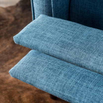 Fauteuil inclinable en tissu capitonné Mervynn de style milieu de siècle moderne par Christopher Knight Home