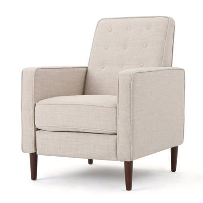 Fauteuil inclinable en tissu capitonné Mervynn de style milieu de siècle moderne par Christopher Knight Home