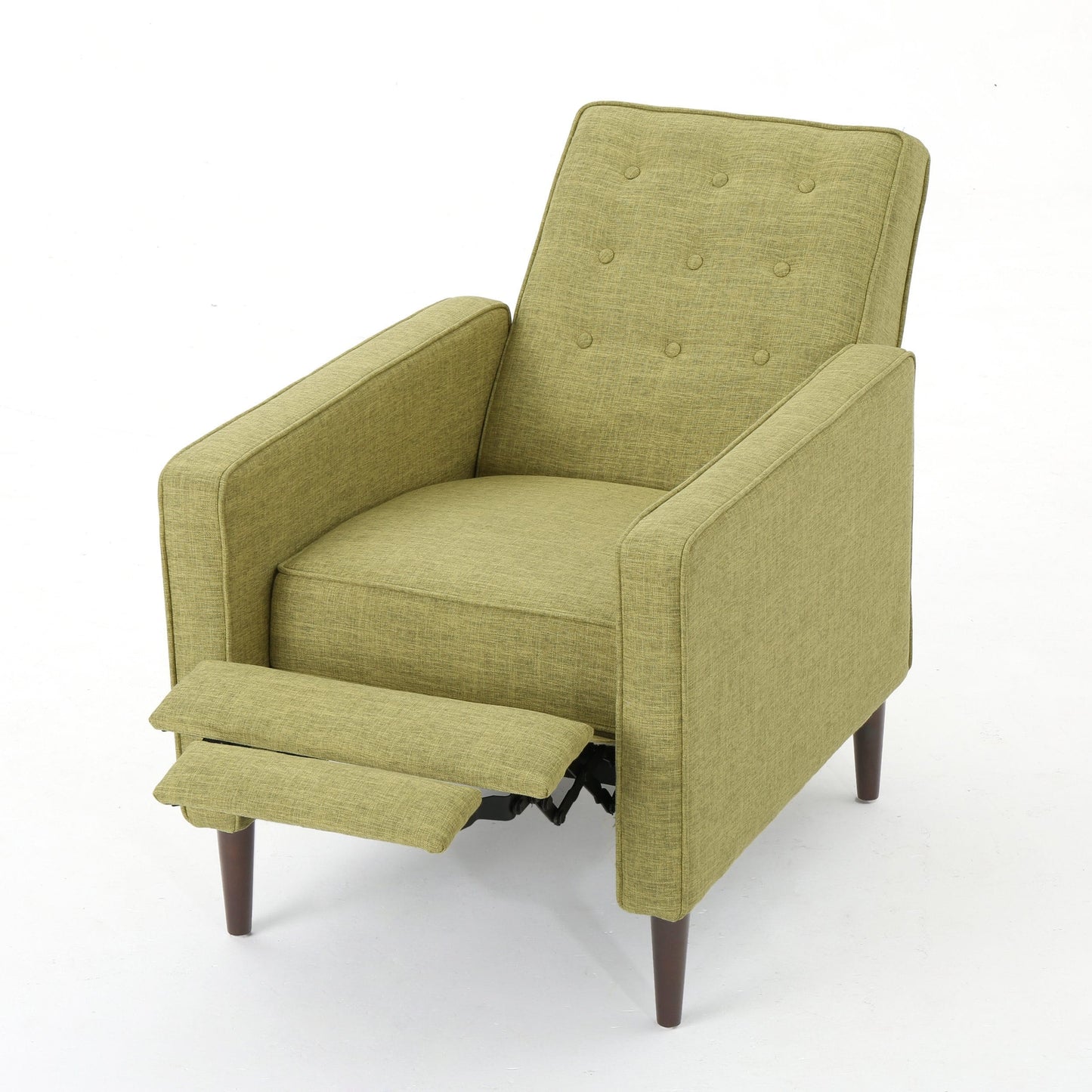 Fauteuil inclinable en tissu capitonné Mervynn de style milieu de siècle moderne par Christopher Knight Home