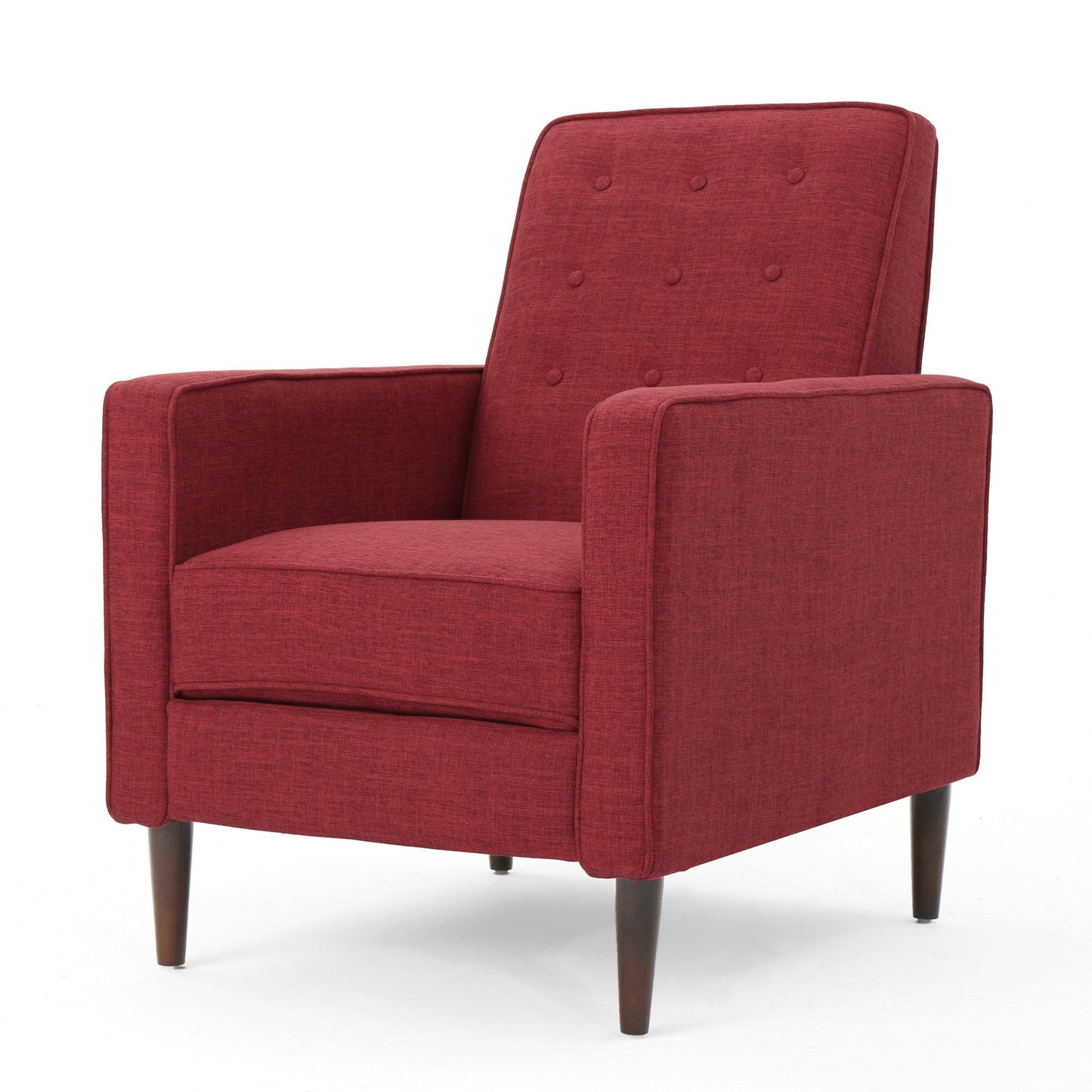 Fauteuil inclinable en tissu capitonné Mervynn de style milieu de siècle moderne par Christopher Knight Home