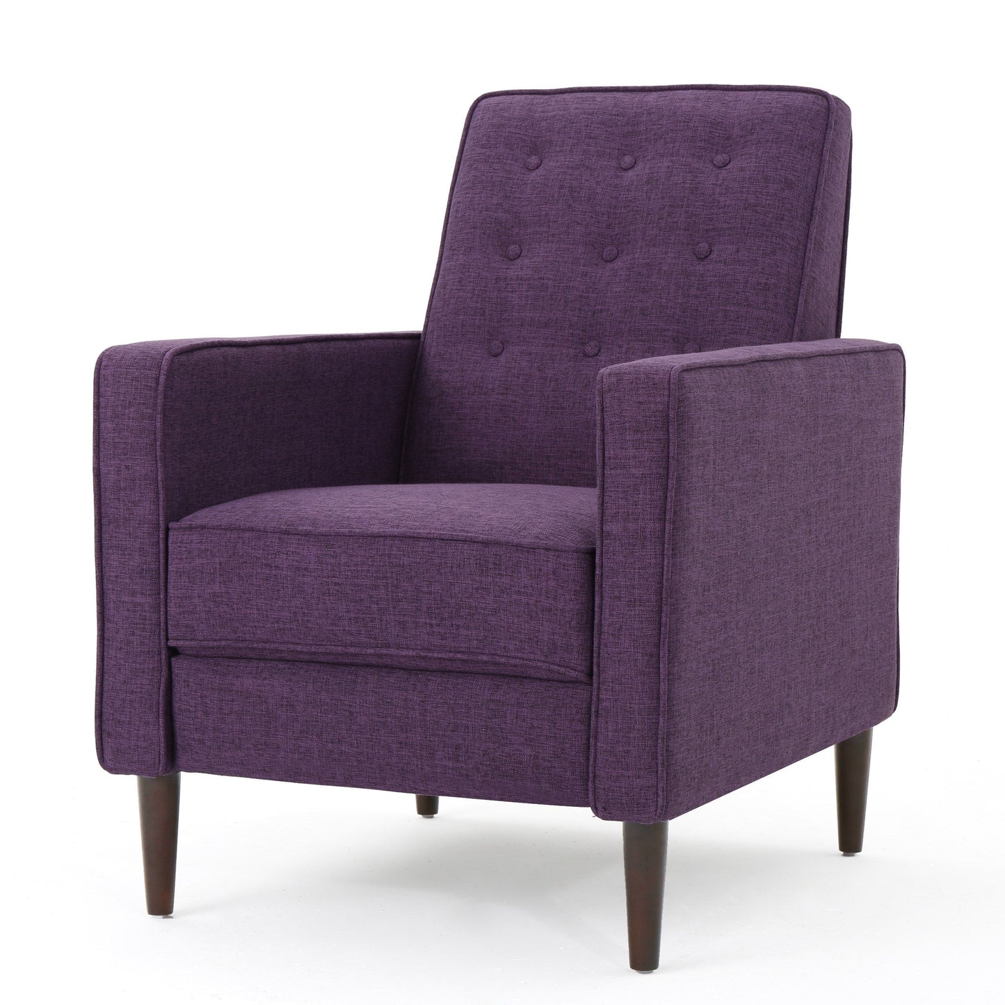 Fauteuil inclinable en tissu capitonné Mervynn de style milieu de siècle moderne par Christopher Knight Home