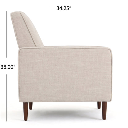 Fauteuil inclinable en tissu capitonné Mervynn de style milieu de siècle moderne par Christopher Knight Home