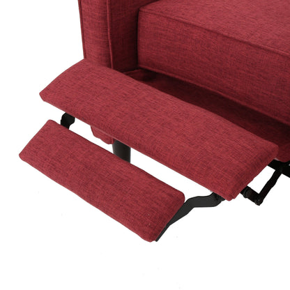 Fauteuil inclinable en tissu capitonné Mervynn de style milieu de siècle moderne par Christopher Knight Home