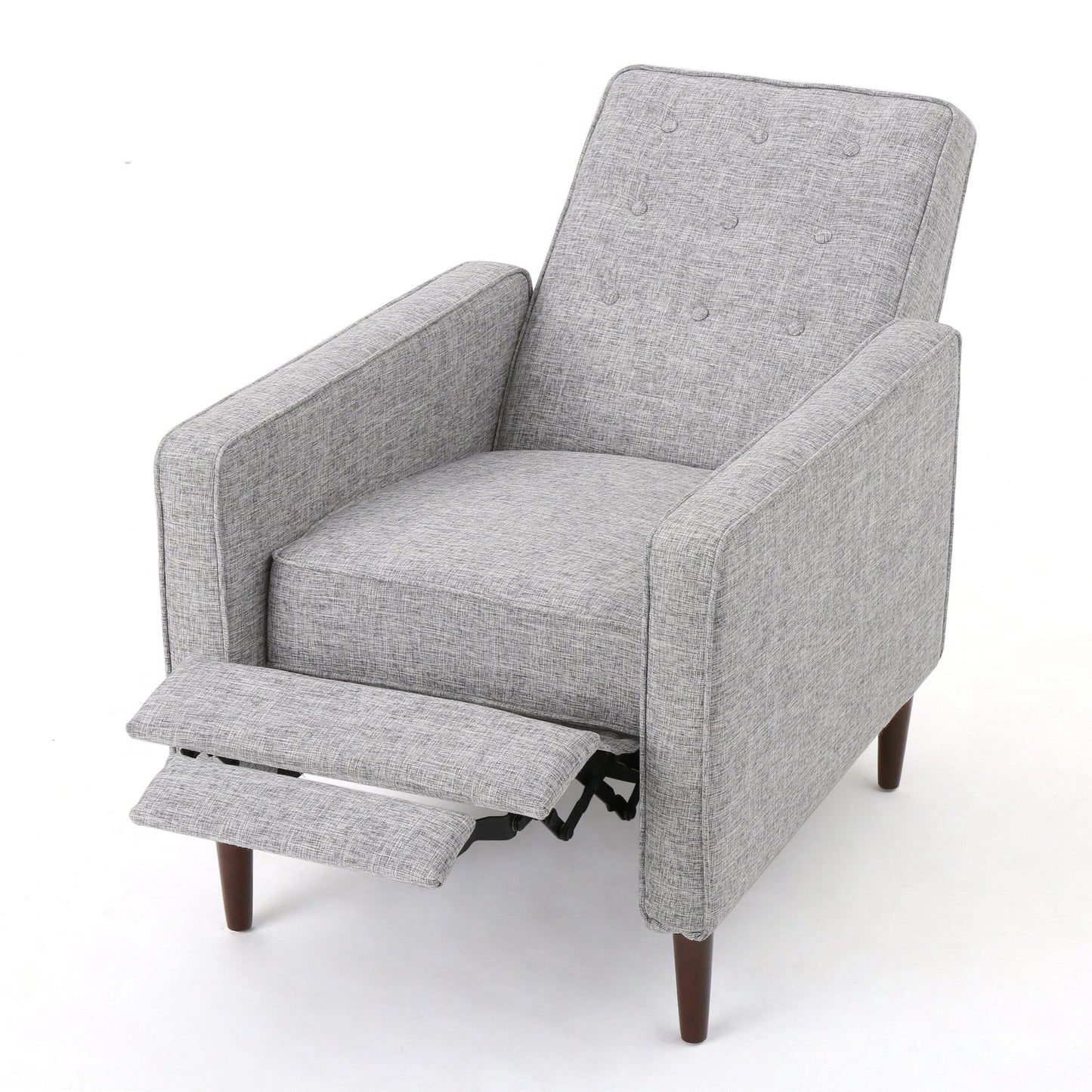 Fauteuil inclinable en tissu capitonné Mervynn de style milieu de siècle moderne par Christopher Knight Home