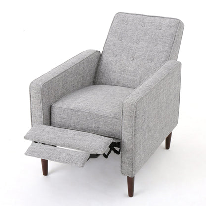 Fauteuil inclinable en tissu capitonné Mervynn de style milieu de siècle moderne par Christopher Knight Home