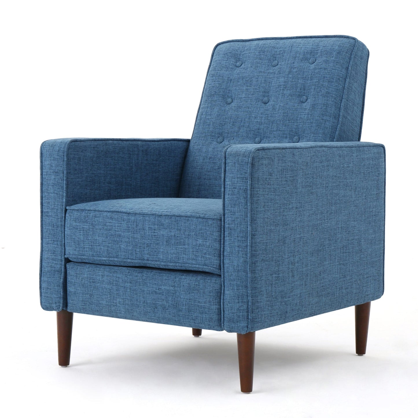 Fauteuil inclinable en tissu capitonné Mervynn de style milieu de siècle moderne par Christopher Knight Home