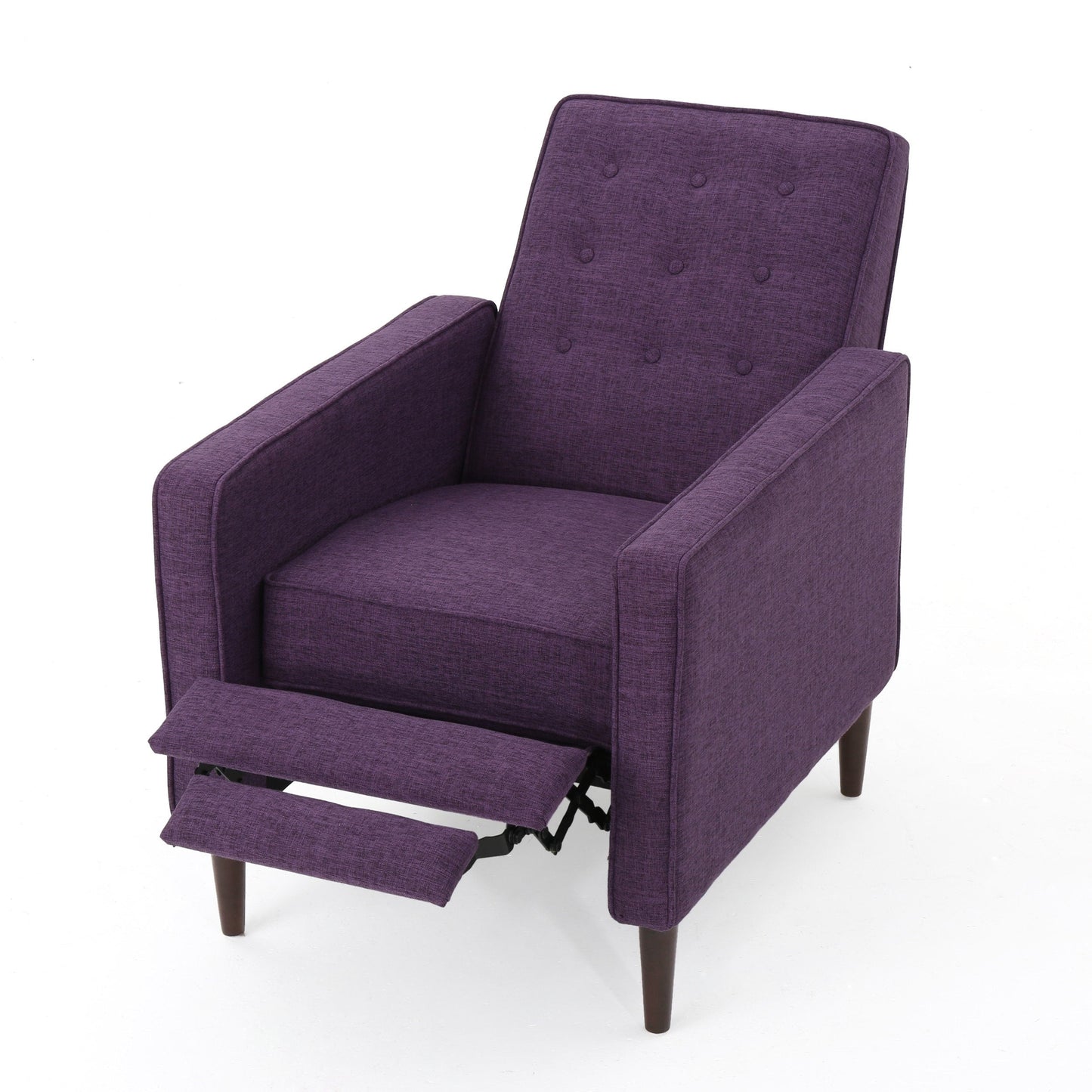 Fauteuil inclinable en tissu capitonné Mervynn de style milieu de siècle moderne par Christopher Knight Home