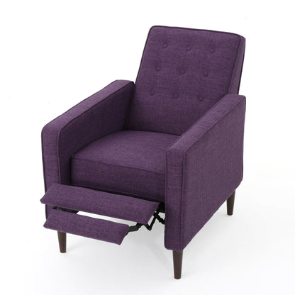 Fauteuil inclinable en tissu capitonné Mervynn de style milieu de siècle moderne par Christopher Knight Home