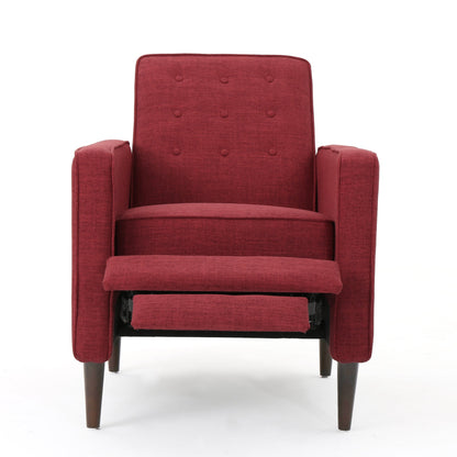 Fauteuil inclinable en tissu capitonné Mervynn de style milieu de siècle moderne par Christopher Knight Home
