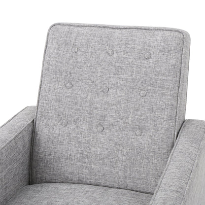 Fauteuil inclinable en tissu capitonné Mervynn de style milieu de siècle moderne par Christopher Knight Home