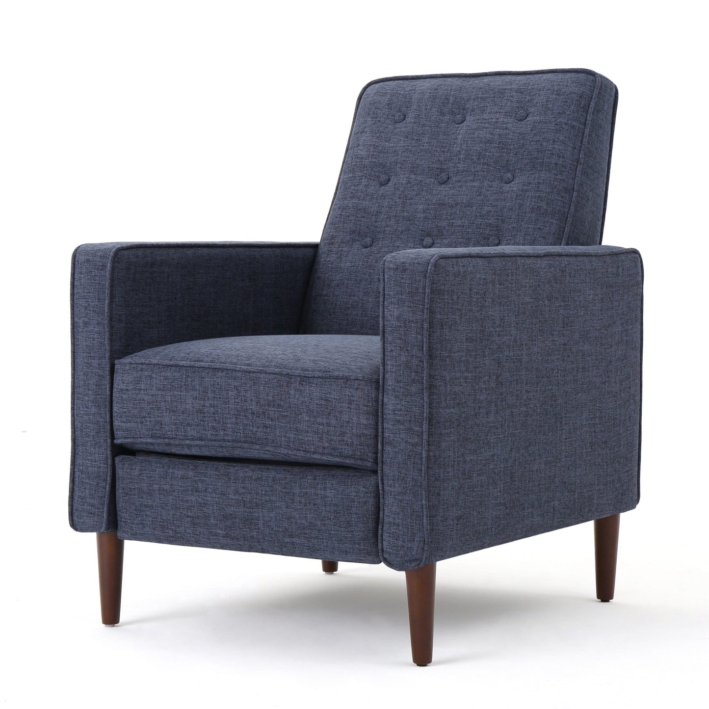 Fauteuil inclinable en tissu capitonné Mervynn de style milieu de siècle moderne par Christopher Knight Home