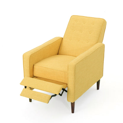 Fauteuil inclinable en tissu capitonné Mervynn de style milieu de siècle moderne par Christopher Knight Home