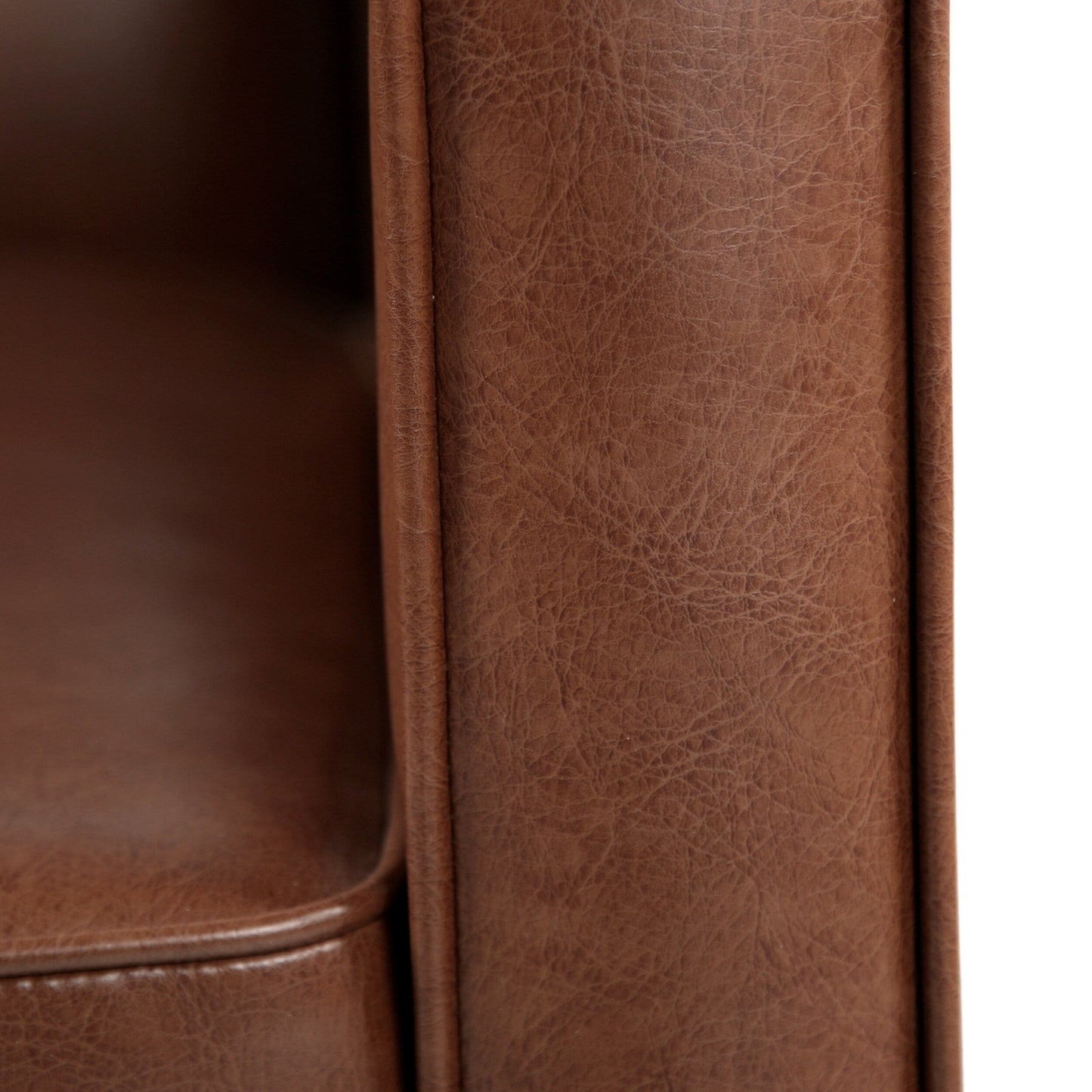 Fauteuil inclinable capitonné en similicuir Mervynn de style milieu du siècle par Christopher Knight Home