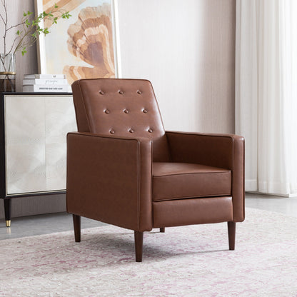 Fauteuil inclinable capitonné en similicuir Mervynn de style milieu du siècle par Christopher Knight Home