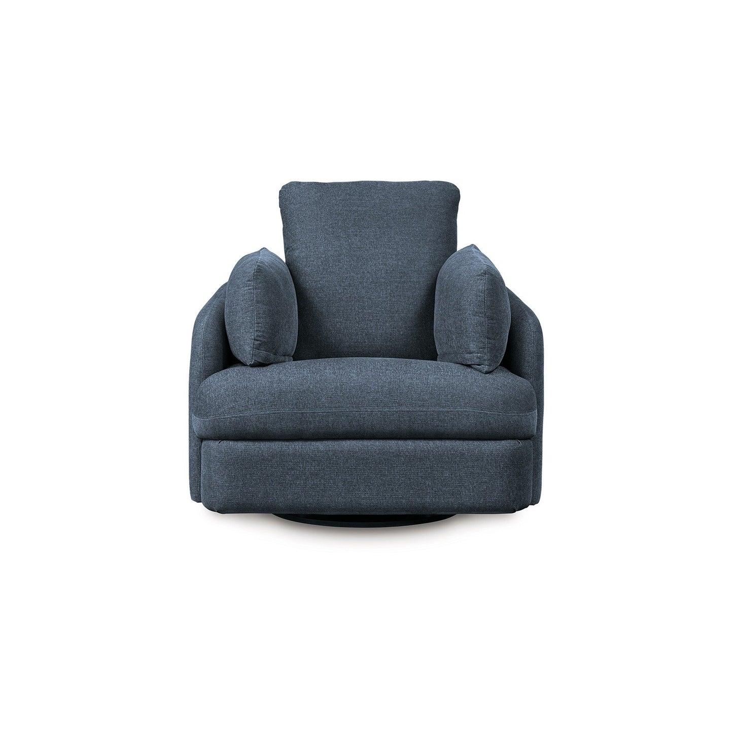 Fauteuil inclinable pivotant manuel Meso, polyester Nuvella bleu encre