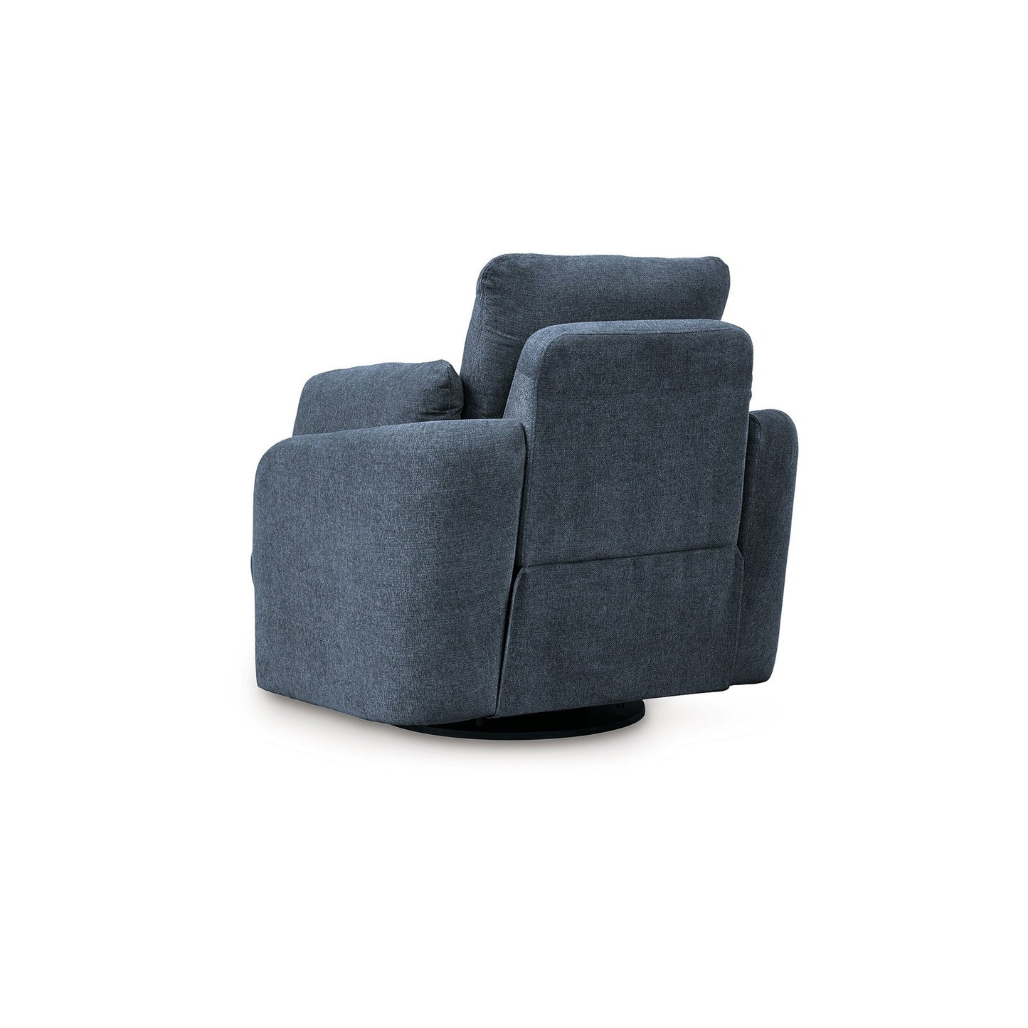 Fauteuil inclinable pivotant manuel Meso, polyester Nuvella bleu encre