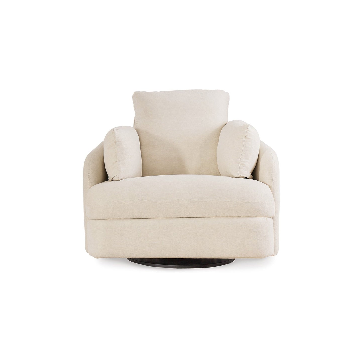 Fauteuil inclinable pivotant Meso, en polyester Nuvella ivoire