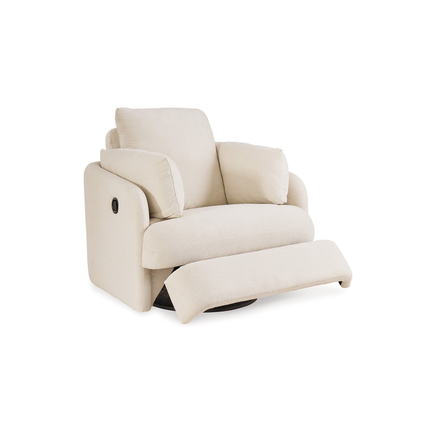 Fauteuil inclinable pivotant Meso, en polyester Nuvella ivoire