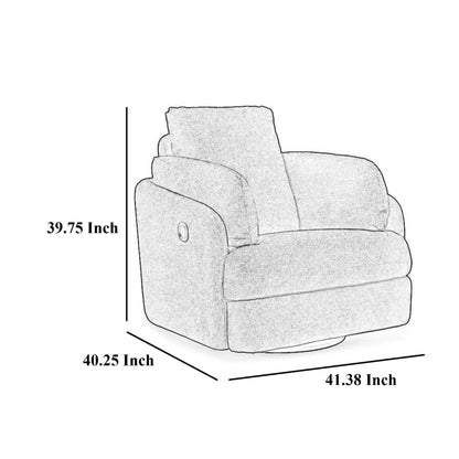 Fauteuil inclinable pivotant Meso, en polyester Nuvella ivoire