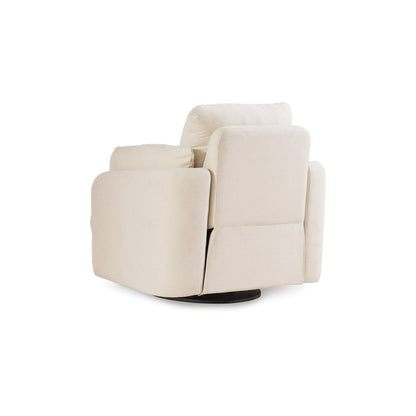 Fauteuil inclinable pivotant Meso, en polyester Nuvella ivoire