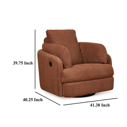Fauteuil inclinable pivotant Meso, en polyester Nuvella orange