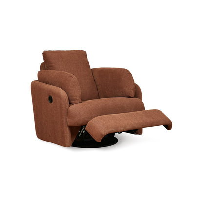 Fauteuil inclinable pivotant Meso, en polyester Nuvella orange