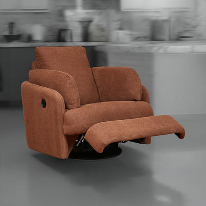 Fauteuil inclinable pivotant Meso, en polyester Nuvella orange