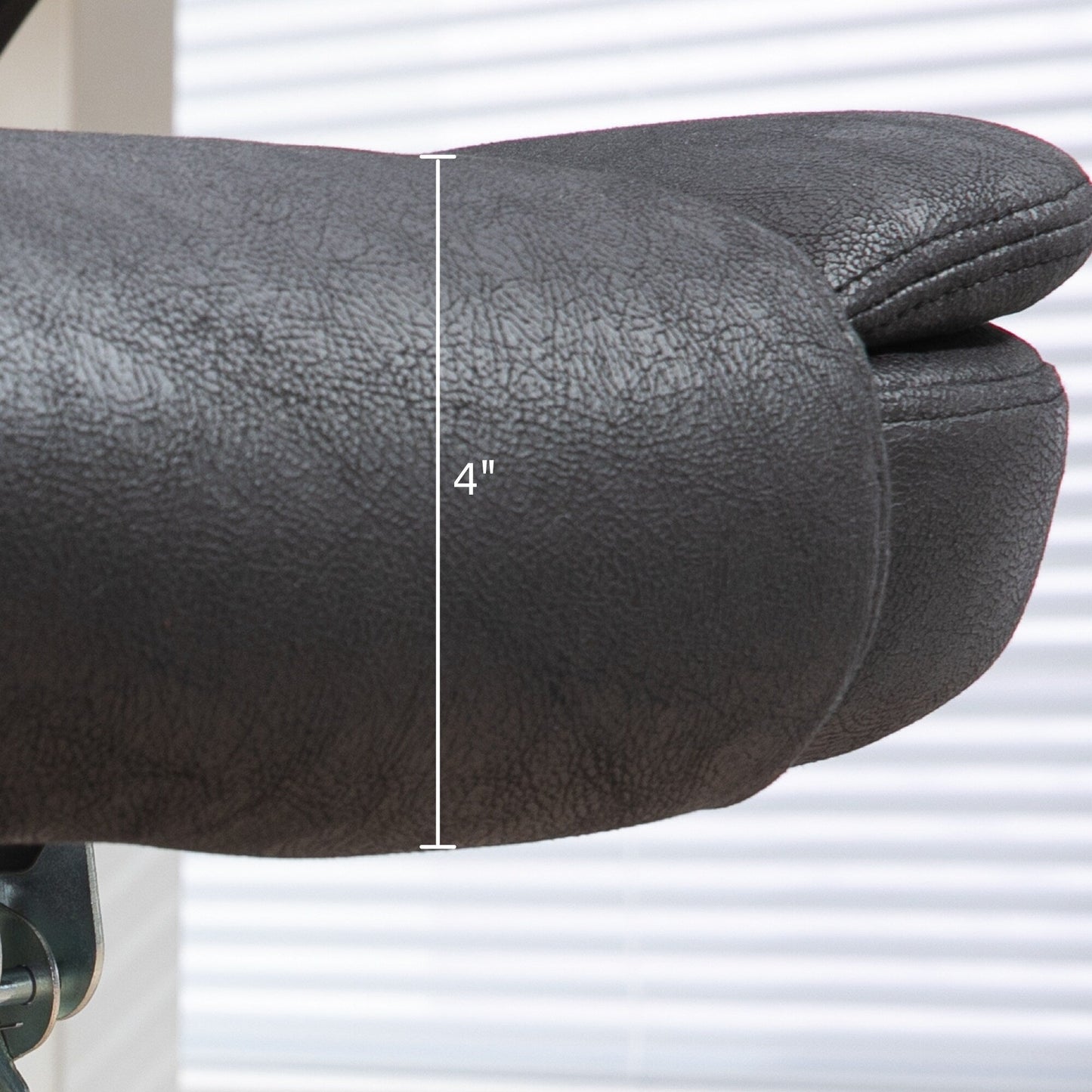 Fauteuil de bureau massant en microfibre avec chauffage, vibration à 6 points, dossier inclinable réglable, accoudoirs rembourrés, télécommande