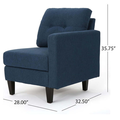 Canapé modulaire 5 pièces style milieu de siècle avec coussins capitonnés pour le salon