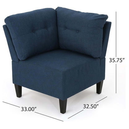 Canapé modulaire 5 pièces style milieu de siècle avec coussins capitonnés pour le salon