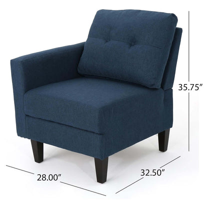 Canapé modulaire 5 pièces style milieu de siècle avec coussins capitonnés pour le salon