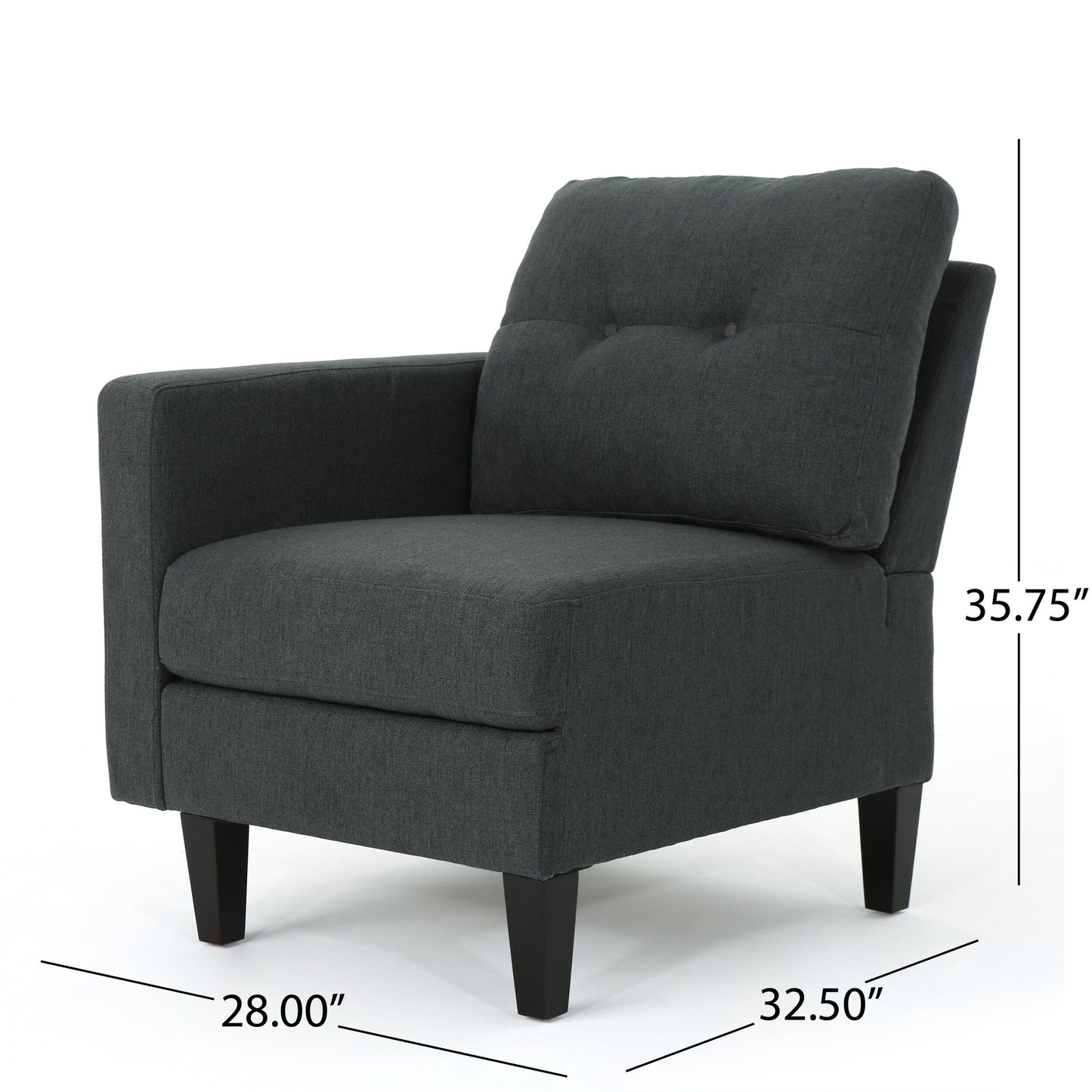 Canapé modulaire 5 pièces style milieu de siècle avec coussins capitonnés pour le salon