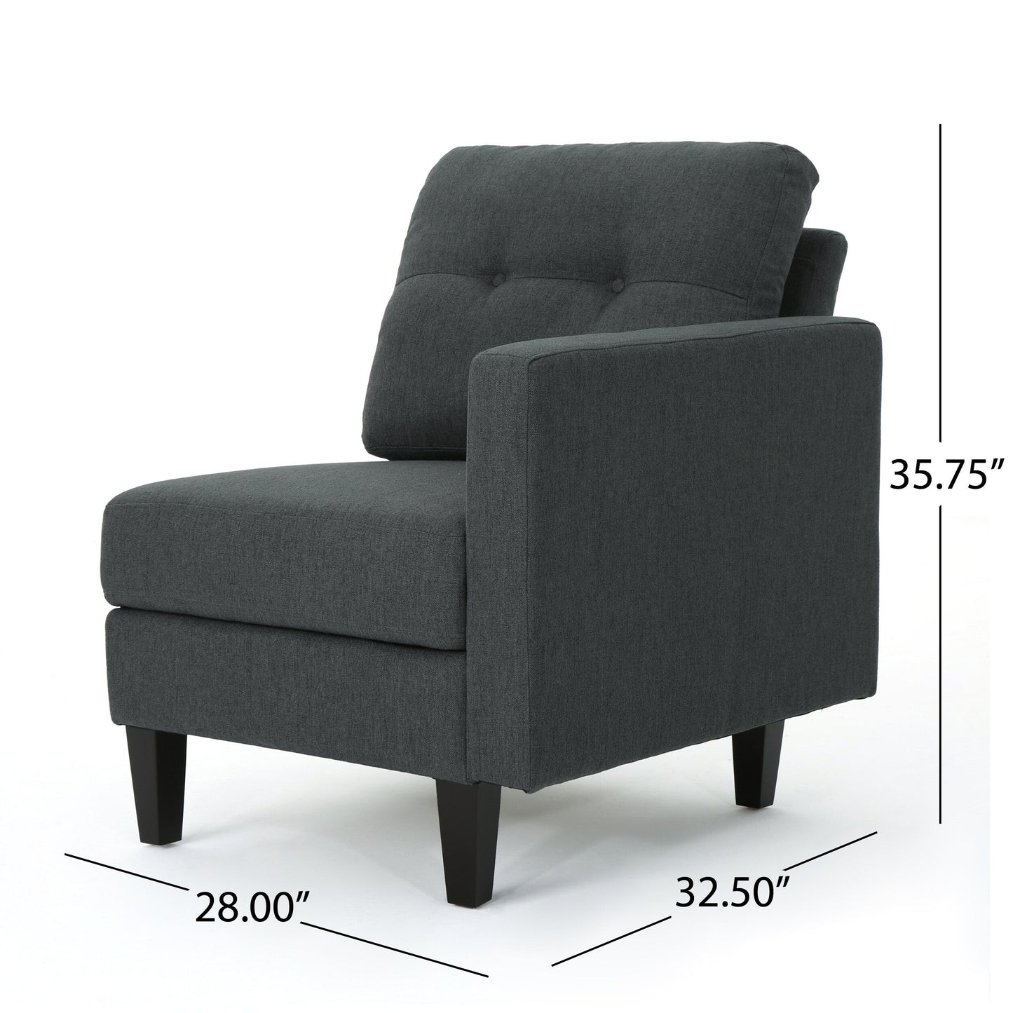 Canapé modulaire 5 pièces style milieu de siècle avec coussins capitonnés pour le salon