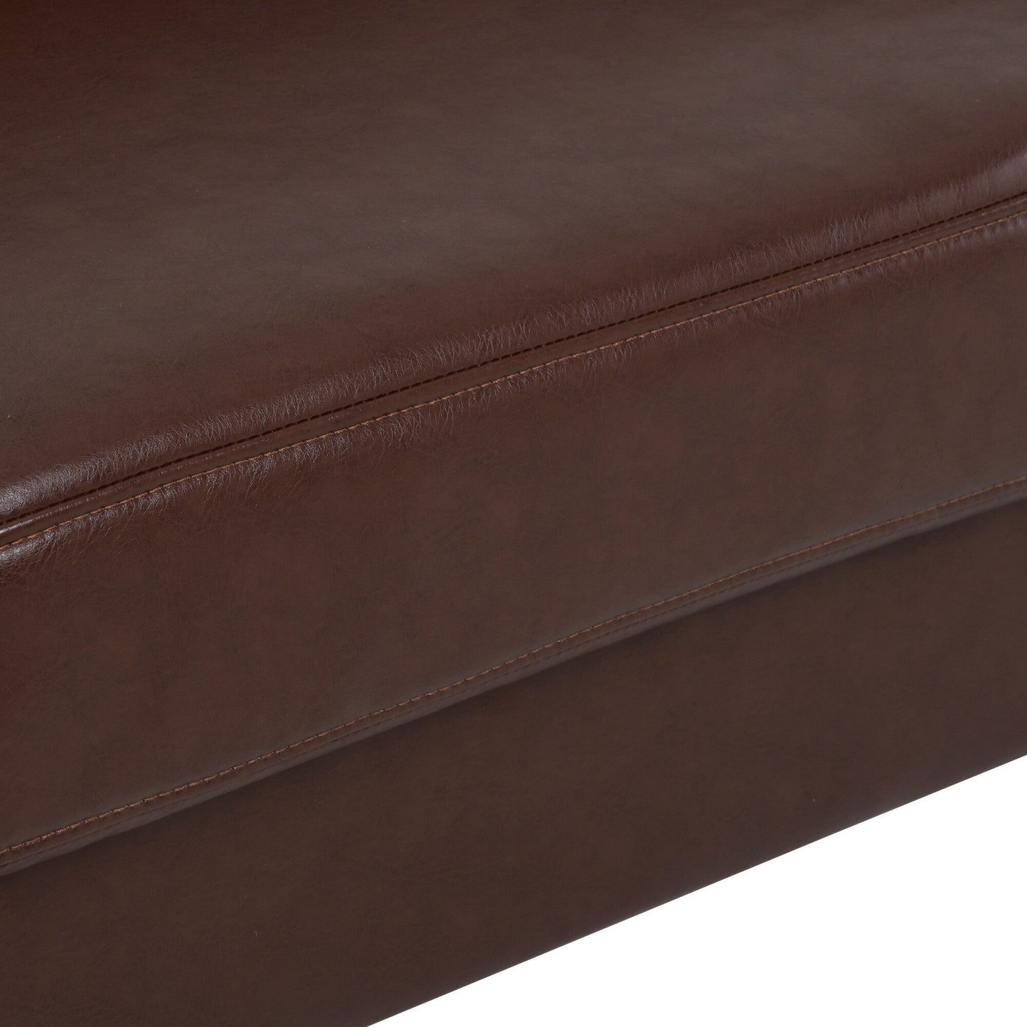 Canapé 3 places Mid-Century Modern 76,7 PU avec structure en bois de fer pour le salon