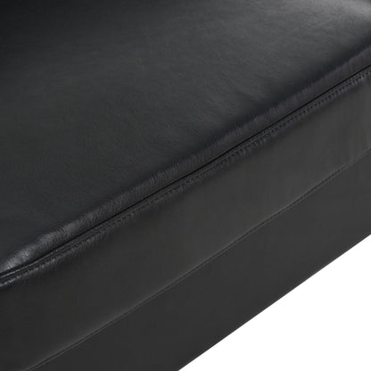 Canapé 3 places Mid-Century Modern 76,7 PU avec structure en bois de fer pour le salon