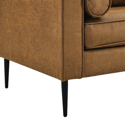 Canapé causeuse rembourré de style Mid-Century Modern 79 avec coussins et oreillers pour le salon