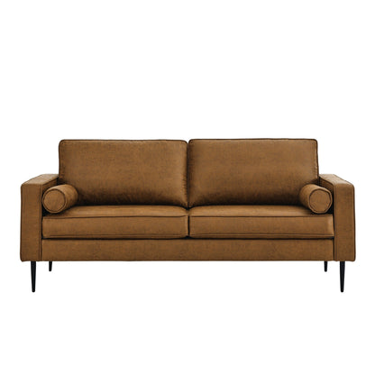 Canapé causeuse rembourré de style Mid-Century Modern 79 avec coussins et oreillers pour le salon